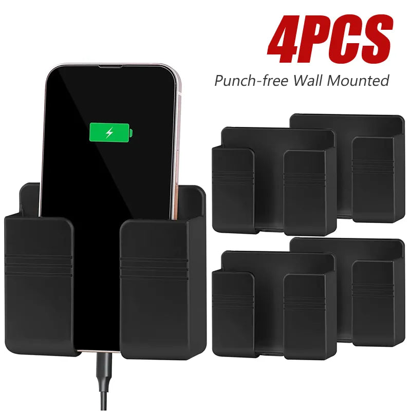 4/2/1Pcs Multifunction Punch Free Wall Mounted Storage Box Organizer TV Remote  Control Mounted Mobile Phone Plug Charging Holder – Trivial Click